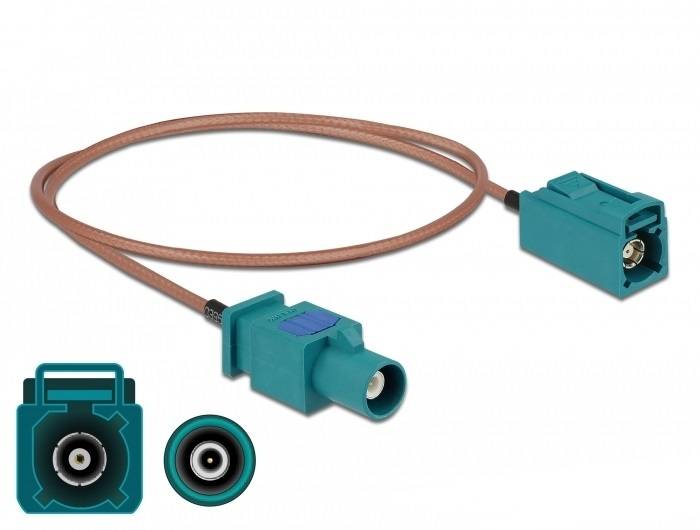 Delock - Antennenkabel - FAKRA Z-Anschluss Stecker bis FAKRA Z-Anschluss Gefäß
