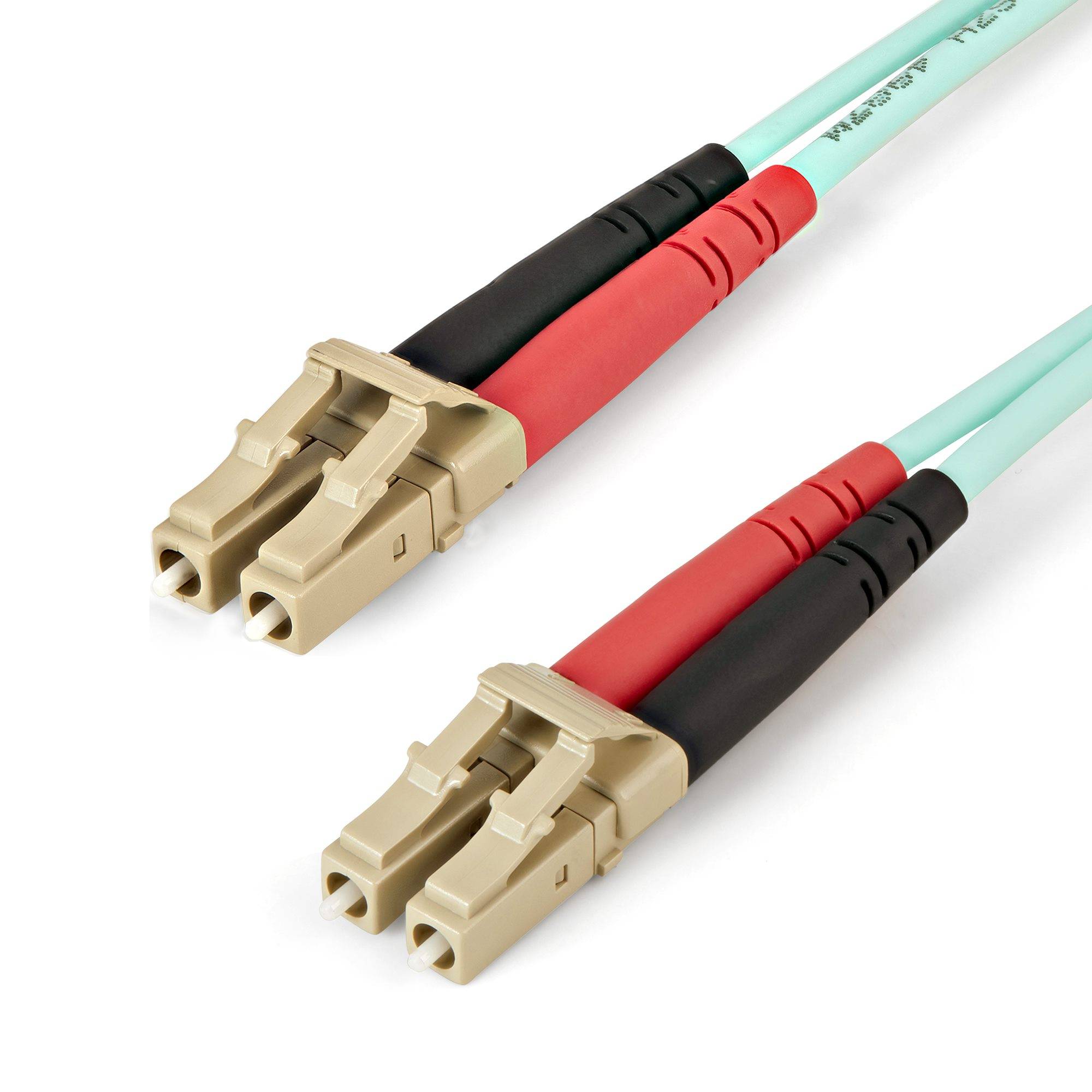 StarTech.com Aqua OM4 Duplex Multimode Fiber - 1m / 3 ft - 100 Gb - 50/125 - OM4 Fiber - LC to LC Fiber Patch Cable (450