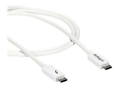 StarTech.com Thunderbolt 3 Kabel - 20Gbit/s - 1m - Weiß - 4K 60Hz - Passiv - Thunderbolt Kabel - USB Typ C Lader - Thund