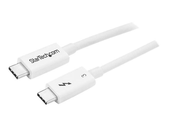 StarTech.com Thunderbolt 3 Kabel -40Gbit/s - 50cm - Weiß - 4K 60Hz - Passiv - Thunderbolt Kabel - USB Typ C Lader - Thun