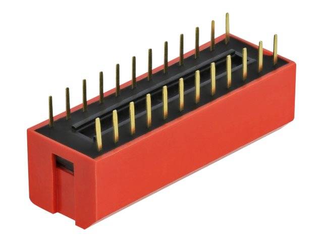 DeLOCK DIP flip switch piano 12-digit 2.54 mm pitch THT vertical - DIP-Schalter - Rot (Packung mit 2)