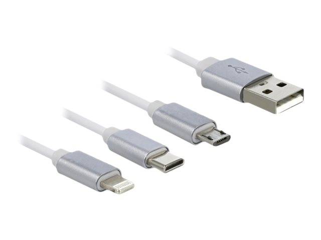 Delock - Lightning-Kabel - USB männlich zu Micro-USB Typ B, Lightning, 24 pin USB-C männlich