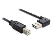 DeLOCK Easy - USB-Kabel - USB (M) links/rechts abgewinkelt, umkehrbar bis USB Typ B (M)