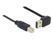 DeLOCK Easy - USB-Kabel - USB (M) 90° abgeschrägt, umkehrbar bis USB Typ B (M)