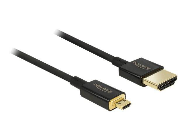 DeLOCK Slim High Quality - HDMI mit Ethernetkabel - mikro HDMI (M)