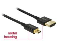 DeLOCK Slim High Quality - HDMI mit Ethernetkabel - mikro HDMI (M)