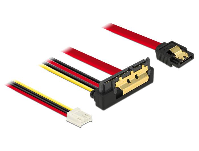 DeLOCK - SATA-Kabel - Serial ATA 150/300/600 - 4-Pin-Mini-Stromversorgungsstecker, SATA (R)