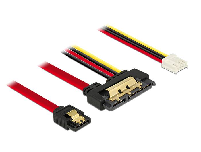 DeLOCK - SATA-Kabel - Serial ATA 150/300/600 - 4-Pin-Mini-Stromversorgungsstecker, SATA (R)