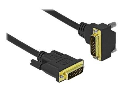 Delock - DVI-Kabel - Dual Link - DVI-D (M) gewinkelt zu DVI-D (M)