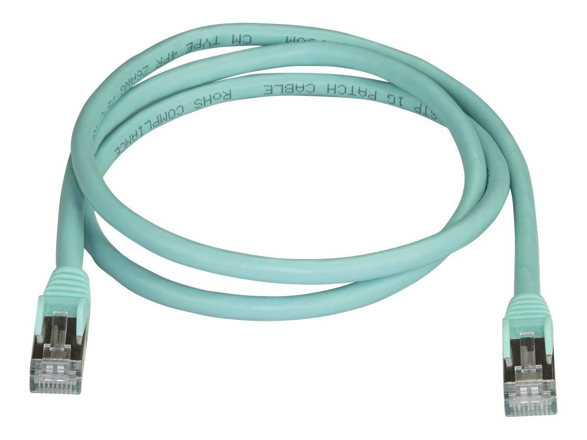 StarTech.com 1m CAT6A Ethernet Cable, 10 Gigabit Shielded Snagless RJ45 100W PoE Patch Cord, CAT 6A 10GbE STP Network Ca