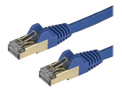 StarTech.com 1m CAT6A Ethernet Cable, 10 Gigabit Shielded Snagless RJ45 100W PoE Patch Cord, CAT 6A 10GbE STP Network Ca