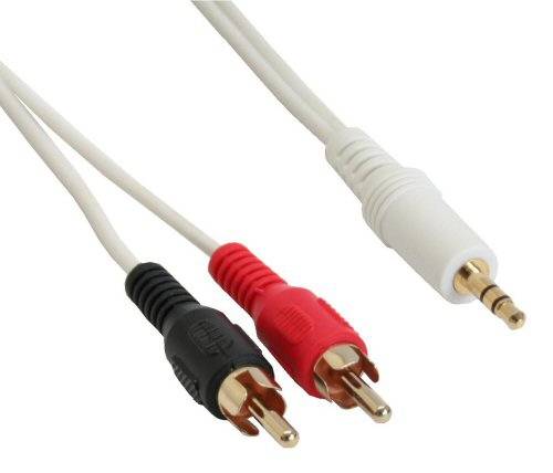 INLINE - Cinch/Klinke Kabel - 2x Cinch Stecker an 3,5mm Klinke Stecker - 7,5m