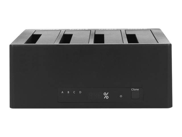 Delock USB 3.0 Docking Station for 4 x SATA HDD / SSD with Clone Function - HDD-Dockingstation Schächte: 4 - 2,5" / 3,5" gemeinsam genutzt (6,4