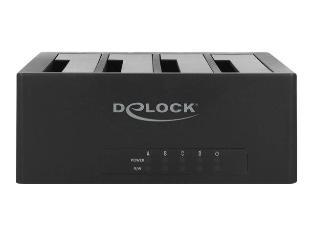 Delock USB Type-C Docking Station for 4 x SATA HDD / SSD - HDD-Dockingstation Schächte: 4 - 2,5" / 3,5" gemeinsam genutzt (6,4 cm/8,9 cm gemeinsam