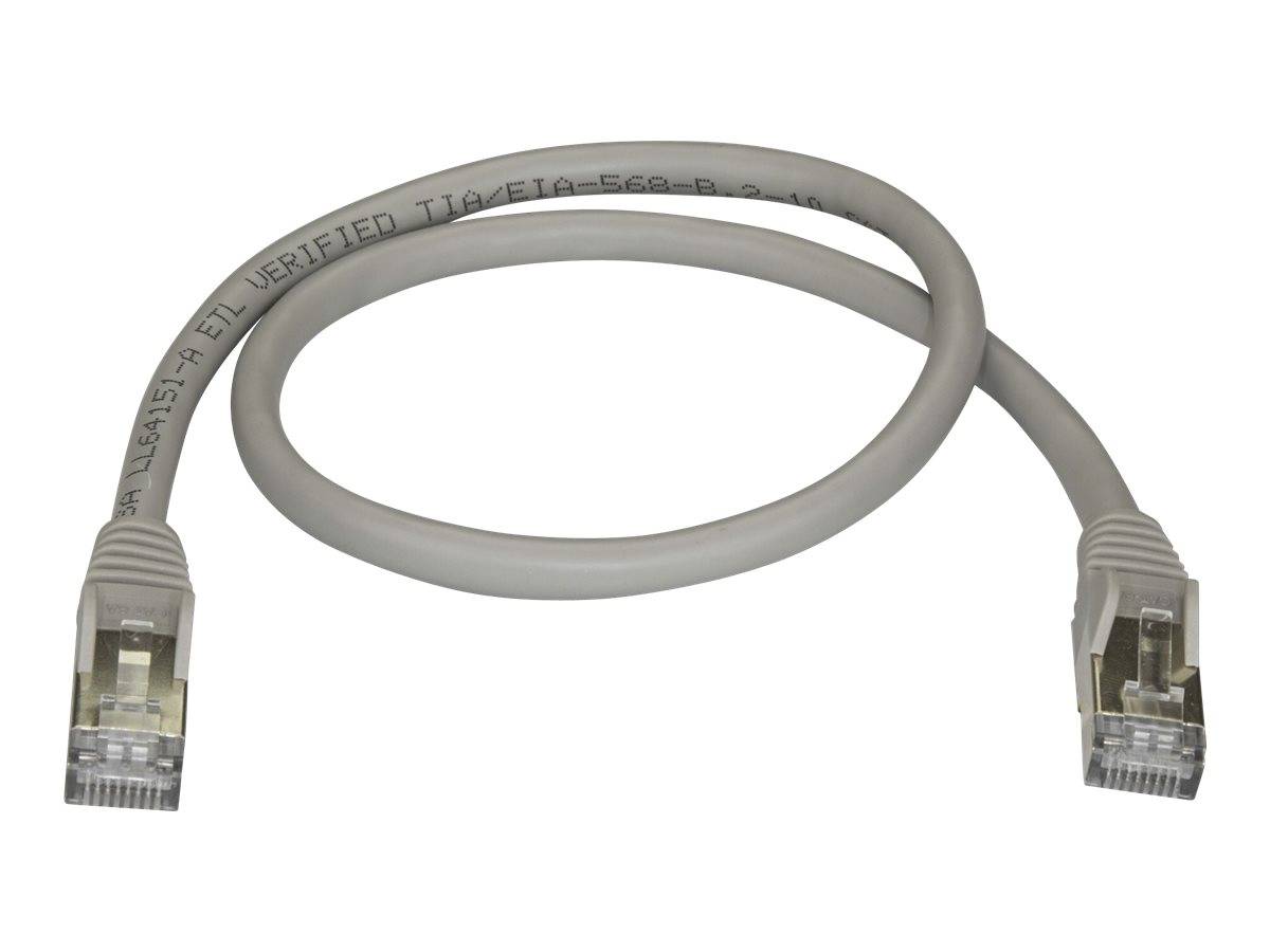 StarTech.com 50cm CAT6A Ethernet Cable, 10 Gigabit Shielded Snagless RJ45 100W PoE Patch Cord, CAT 6A 10GbE STP Network