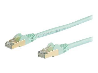 StarTech.com 6ASPAT7MAQ Patchkabel CAT6a (7 m, turkis, RJ45-Snagless-Steckverbinder, CAT6a-STP-Kabel, Kupferdraht, Netz