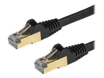 StarTech.com 50cm CAT6A Ethernet Cable, 10 Gigabit Shielded Snagless RJ45 100W PoE Patch Cord, CAT 6A 10GbE STP Network