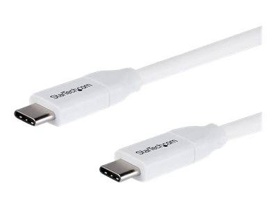 StarTech.com USB-C auf USB-C Kabel mit 5A Power Delivery - 4m - Weiss - ST/ST - USB 2.0 - USB-IF zertifiziert - USB Typ