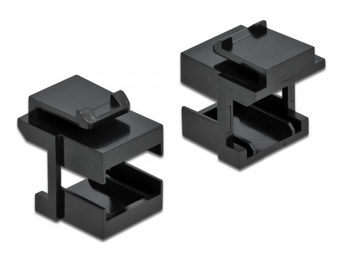 Delock - Abdeckung für Keystone-Stecker - Schwarz (Packung mit 10)