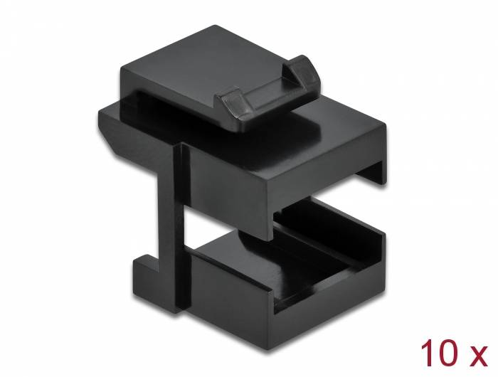 Delock - Abdeckung für Keystone-Stecker - Schwarz (Packung mit 10)
