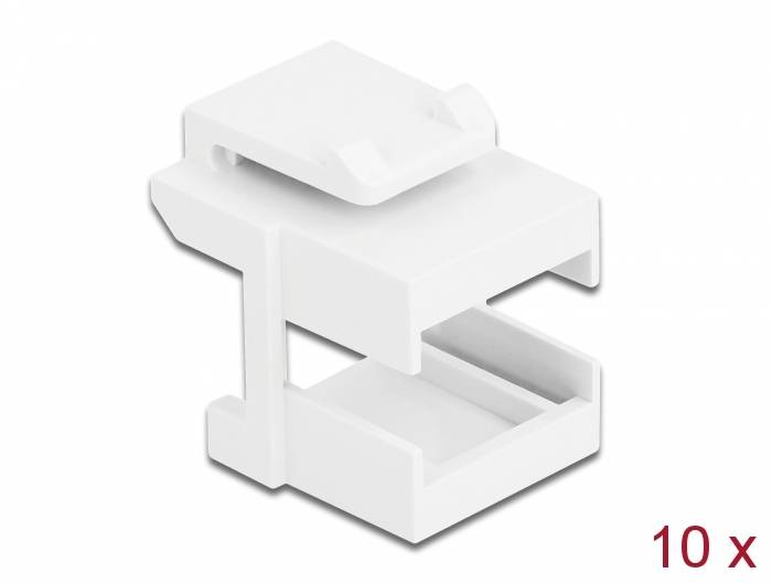 DeLOCK Keystone cover - Gehäuse mit modularen Einsätzen - weiß (Packung mit 10)
