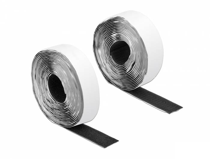 DeLOCK Velcro - Kabelbinderrolle - 5 m - Schwarz