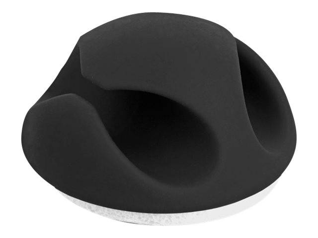 DeLOCK - Kabelhalter - Tisch montierbar, Oberfläche montierbar, geeignet für Wandmontage - Schwarz (Packung mit 10)