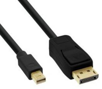 INLINE - Mini DisplayPort zu DisplayPort Kabel - schwarz - 2m