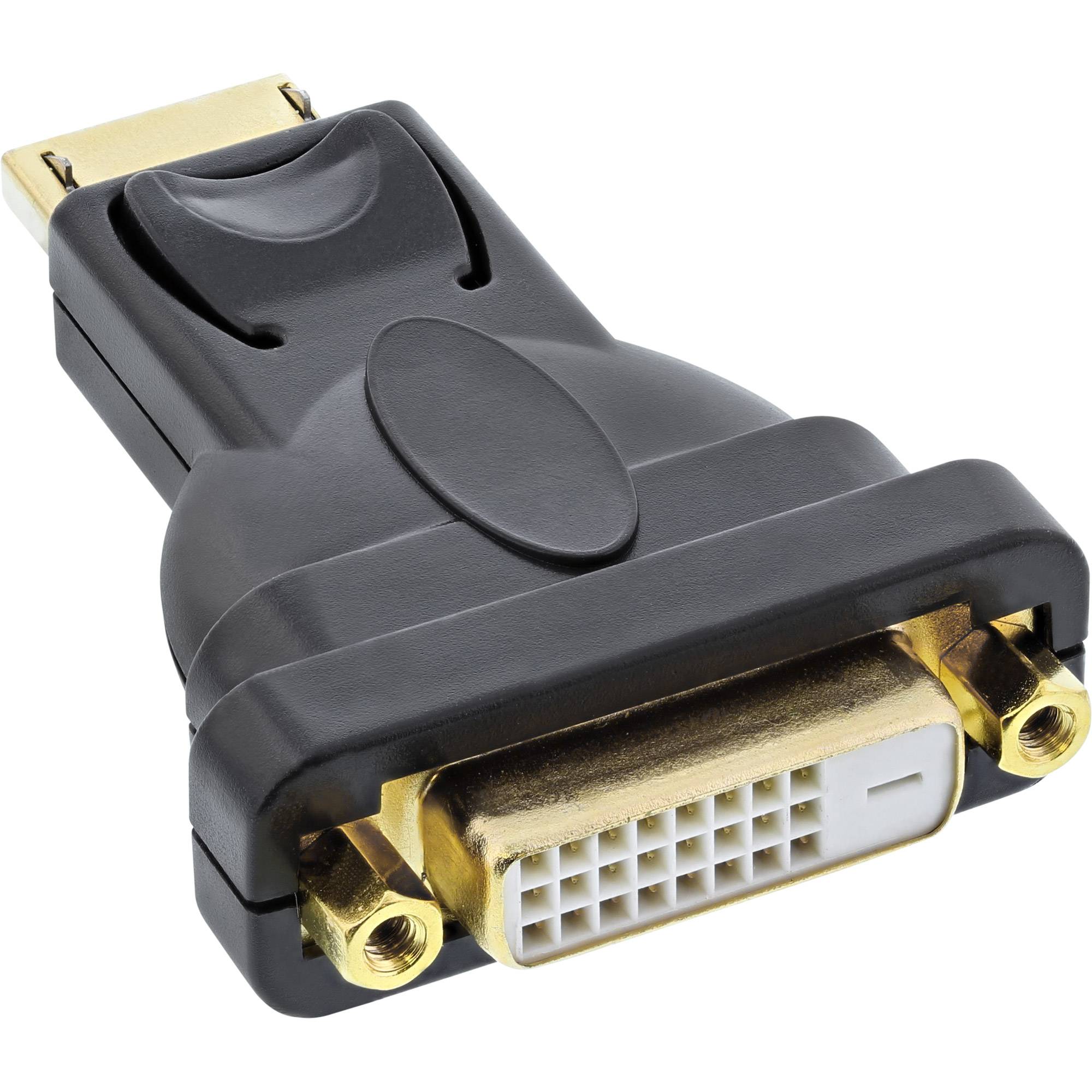 INLINE - DisplayPort Adapter - DisplayPort Stecker auf DVI-D 24+1 Buchse - schwarz