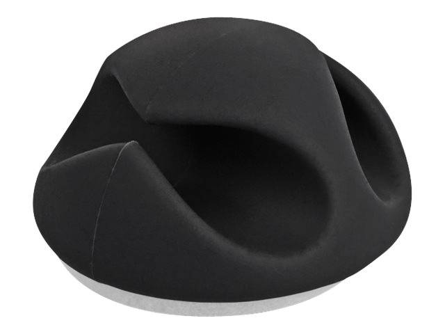 DeLOCK - Kabelhalter - Tisch montierbar, Oberfläche montierbar, geeignet für Wandmontage - Schwarz (Packung mit 6)