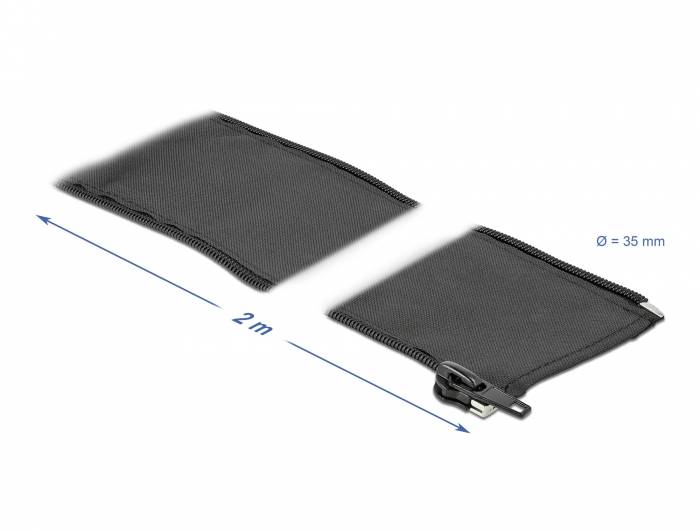 DeLOCK Woven Sleeve with zip fasterner heat-resistant