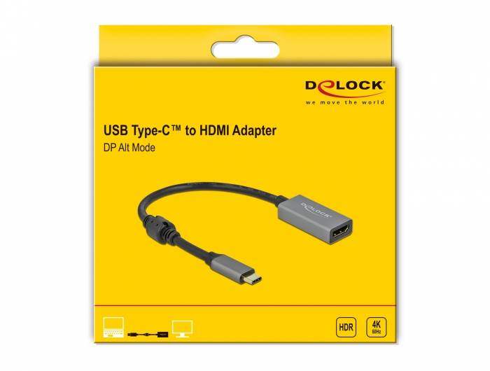 Delock - High Speed - Videoadapter - USB-C männlich bis HDMI weiblich