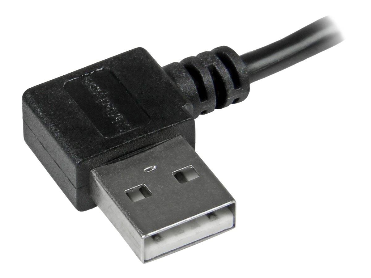 StarTech.com Micro USB Kabel mit rechts gewinkelten Anschlüssen - Stecker/Stecker - 1m - USB A zu Micro B Anschlusskabel
