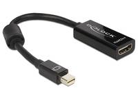 DeLOCK Adapter, mini-DisplayPort St. / HDMI Bu., schwarz