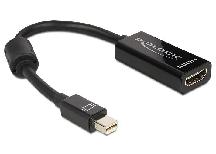 DeLOCK Adapter, mini-DisplayPort St. / HDMI Bu., schwarz