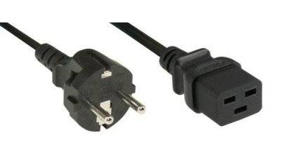 INLINE - Netzkabel 16A - Schutzkontakt gerade / Kaltgerätestecker IEC320/C19 - 3m