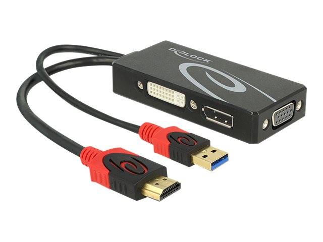DeLOCK - Videokonverter - HDMI - DVI, DisplayPort, VGA