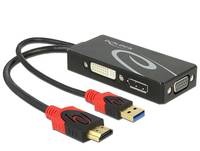 DeLOCK - Videokonverter - HDMI - DVI, DisplayPort, VGA