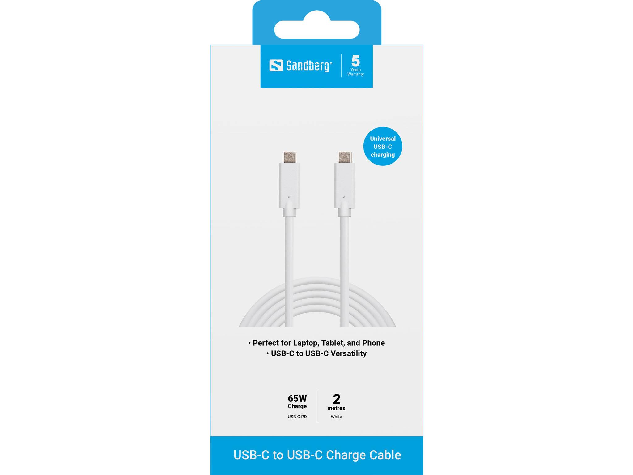 Sandberg - USB-Kabel - USB-C (M) bis USB-C (M)