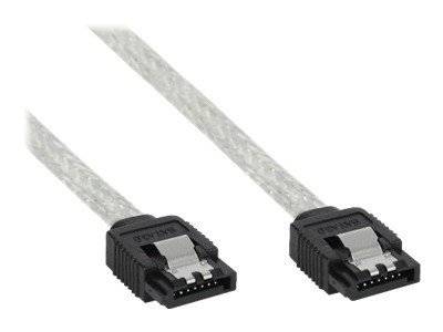 INLINE - SATA 6Gb/s Kabel rund - mit Lasche - 0,5m