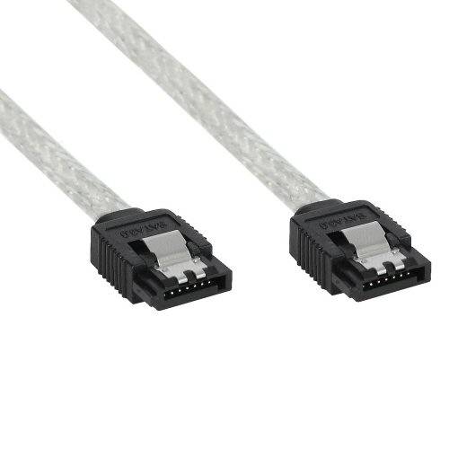 INLINE - SATA 6Gb/s Kabel rund - mit Lasche - 0,75m