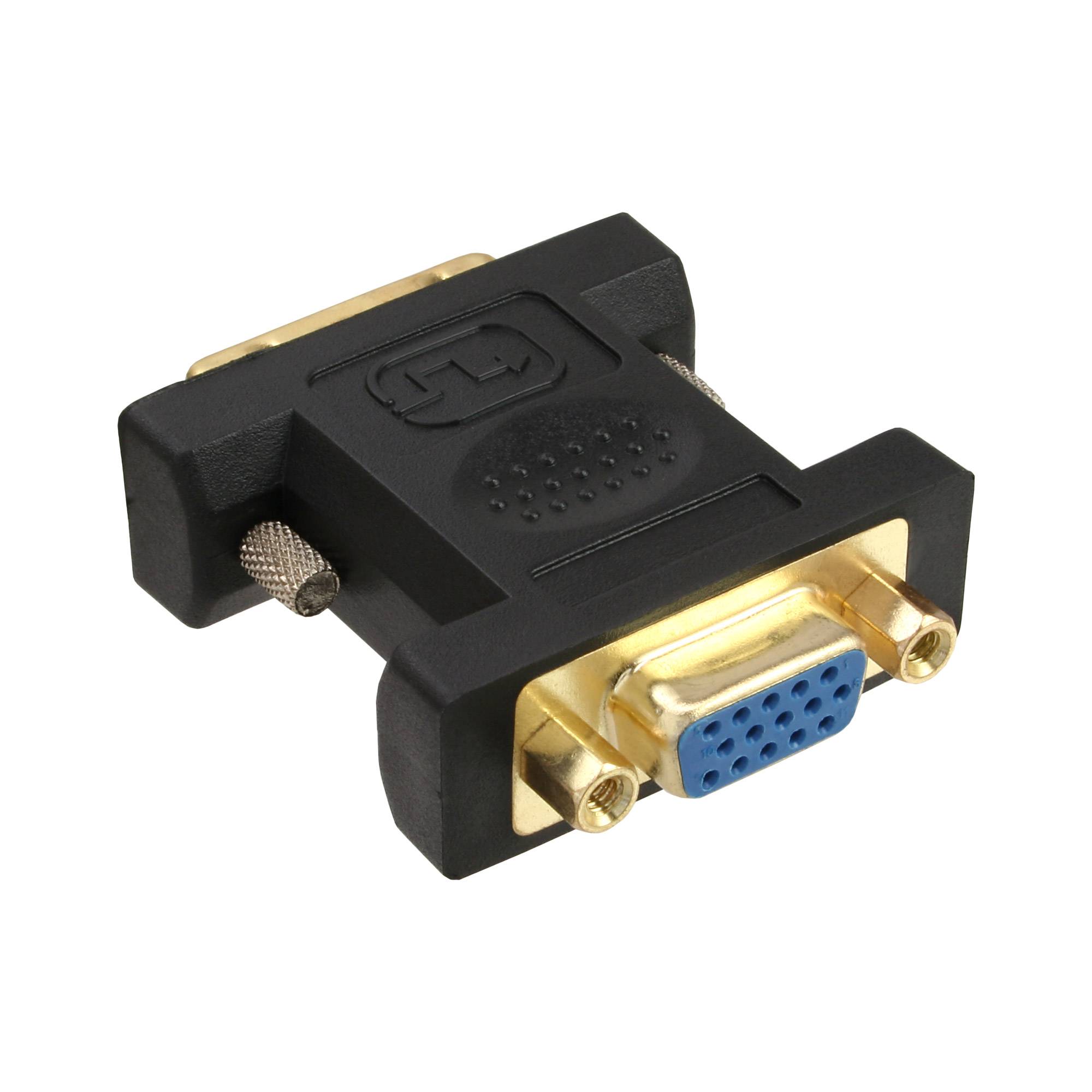 INLINE - DVI-A Adapter - Analog 12+5 Stecker auf 15pol HD Buchse (VGA) - vergoldet