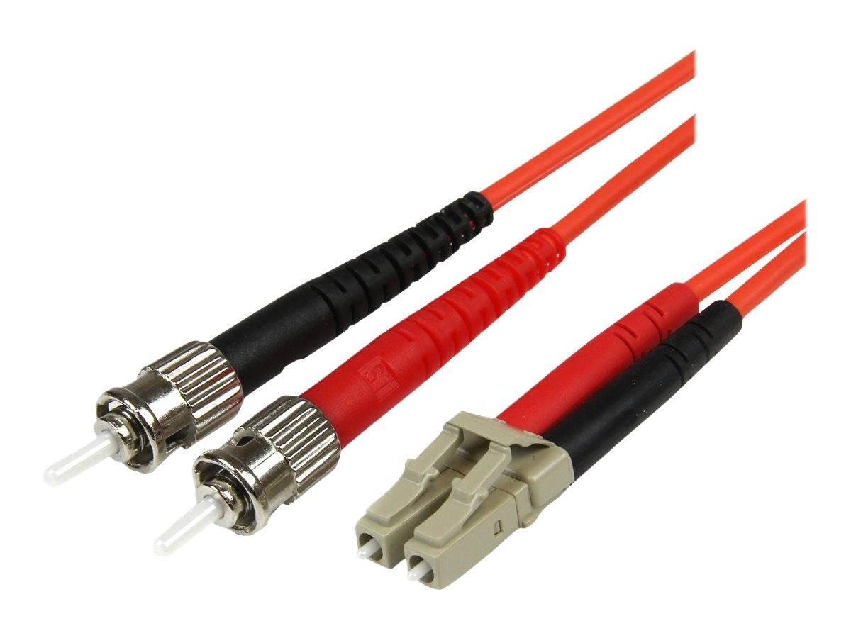StarTech.com 1m Fiber Optic Cable - Multimode Duplex 50/125 - LSZH - LC/ST - OM2 - LC to ST Fiber Patch Cable - Patch-Ka
