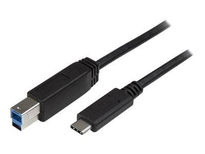 USB 3.0-Kabel mit einem blauen Typ-A-Anschluss an einem Ende und einem USB-C-Anschluss am anderen Ende.