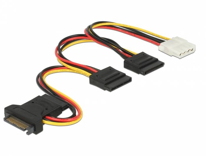 DeLOCK - Netzteil - SATA-Stromstecker bis interne Stromversorgung, 4-polig, SATA-Stromstecker