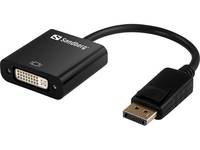 Ein DVI-Adapterkabel mit einem schwarzen Steckerkonnector und einem USB-Stecker am anderen Ende.