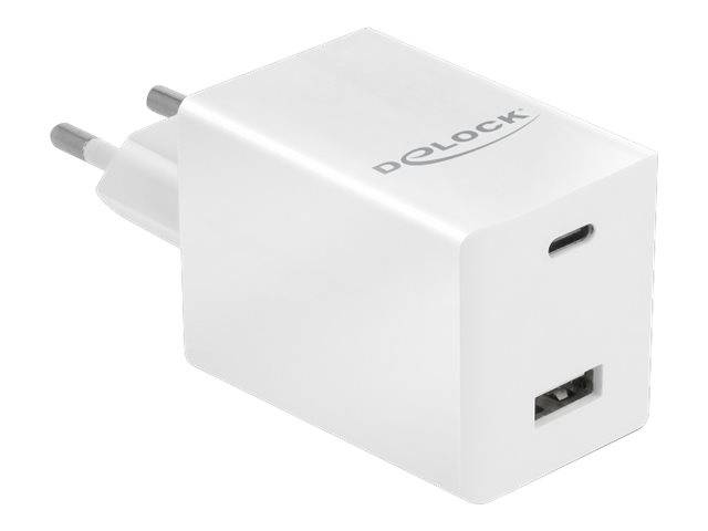 Delock - Netzteil - 48 Watt - 3 A - Fast Charge, PD 3.0 - 2 Ausgabeanschlussstellen (USB, 24 pin USB-C)
