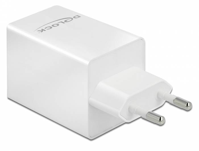 Delock - Netzteil - 48 Watt - 3 A - Fast Charge, PD 3.0 - 2 Ausgabeanschlussstellen (USB, 24 pin USB-C)