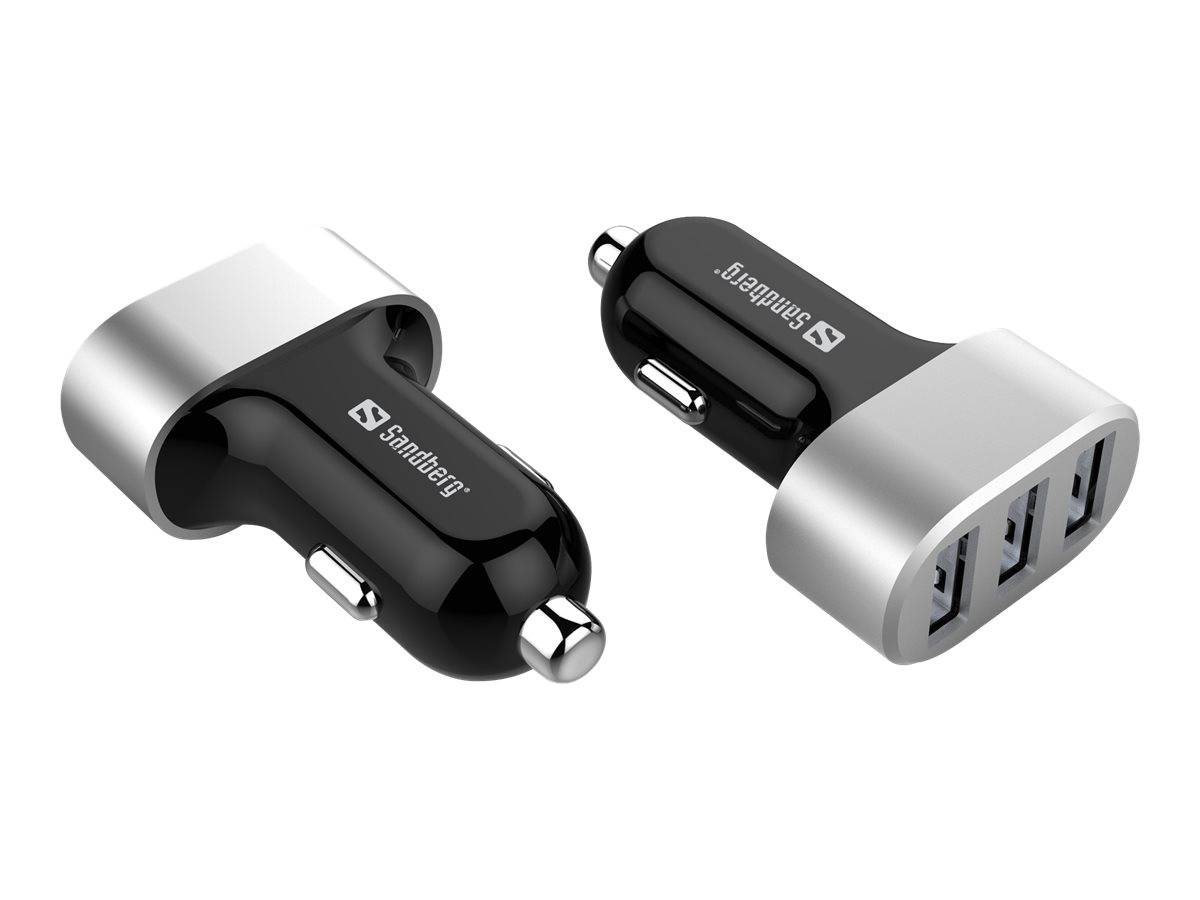 Sandberg Multi - Auto-Netzteil - 7.2 A - 3 Ausgabeanschlussstellen (USB)