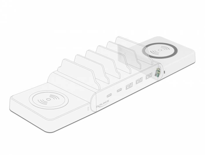DeLOCK - Induktive Ladematte - 15 Watt - weiß
